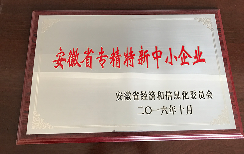 热烈祝贺华体会体育（中国）hth·官方网站荣获“安徽省专精特新中小企业”称号